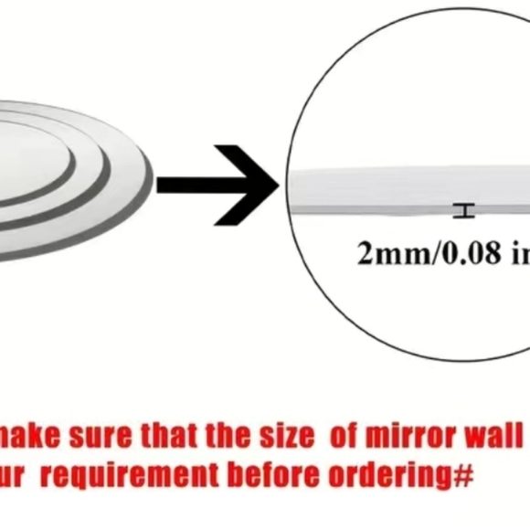 HANDMADE YOU'RE BEAUTIFUL 11" DIAM MIRROR - Picture 8 of 11